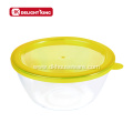 4pcs Set with Lid Glass Salad Mixing Bowl